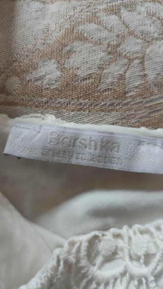 Macacão Curto Bershka Branco Tamanho S