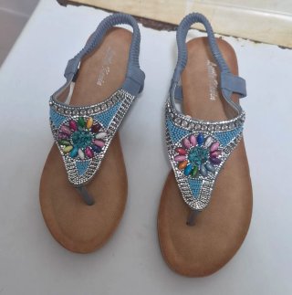 Sandalias Lola Cruz Azul Multicolor