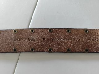 Cintura Calvin Klein Pelle Marrone Fibbia Oro