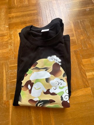 Camiseta Bape Talla S Negra Estampada