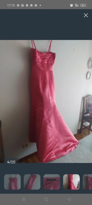 Vestido fiesta Carolina Herrera Rojo Talla S