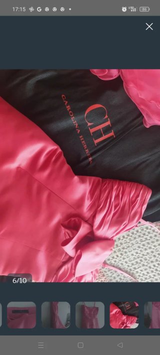 Vestido fiesta Carolina Herrera Rojo Talla S
