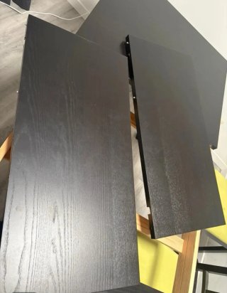 Mesa comedor extensible Ikea negra