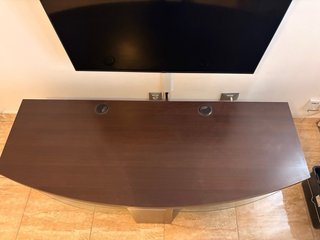 Mueble TV Wengué con Baldas Cristal