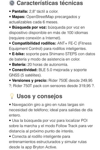 Ciclocomputador GPS Bryton Rider 750