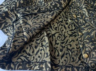 Giacca donna nero/oro con fantasia