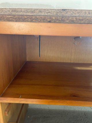 Mueble de salón rústico madera y cristal