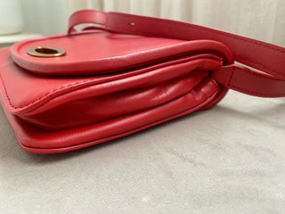 Bolso piel rojo Zara