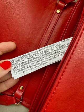 Bolso piel rojo Zara