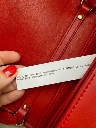 Bolso piel rojo Zara