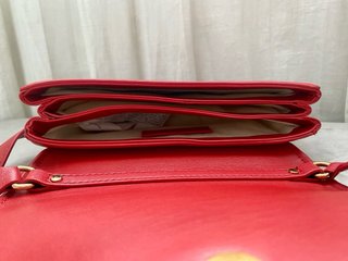 Bolso piel rojo Zara