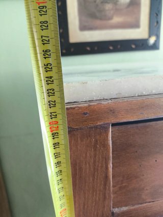 Mueble aparador antiguo madera mármol