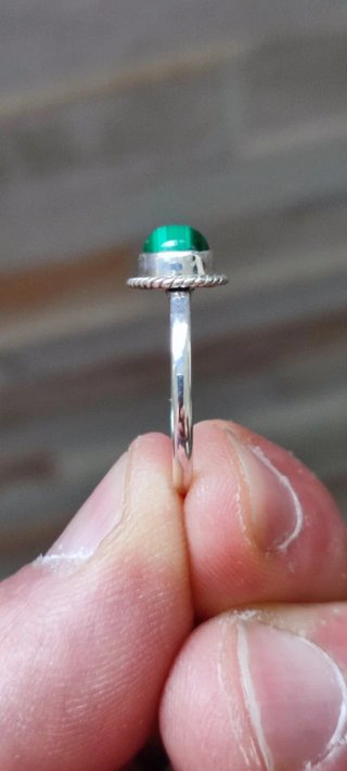 Anillo de Plata y Malaquita.