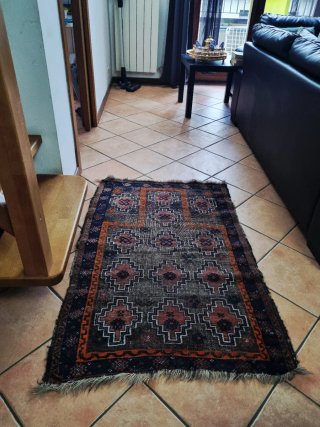 Tappeto persiano annodato a mano in lana