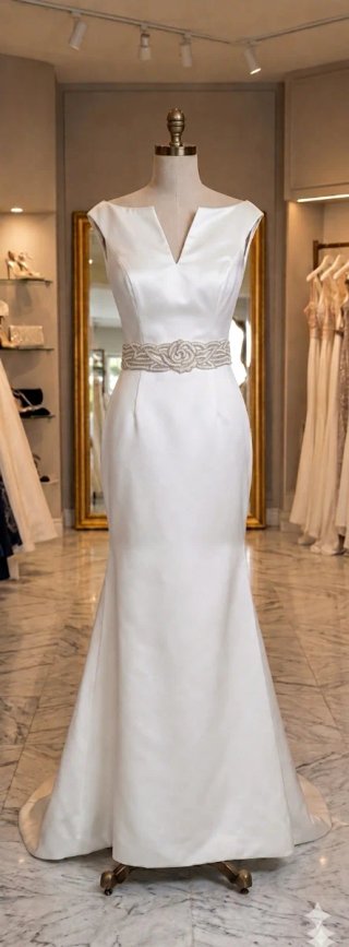 Precioso y elegante vestido de novia.