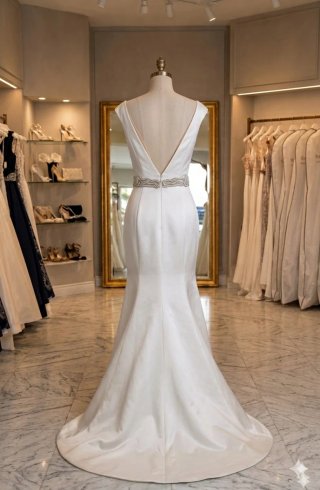 Precioso y elegante vestido de novia.