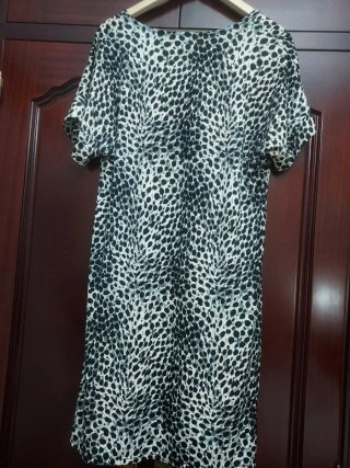 Vestido Antea Talla 46 Negro Blanco