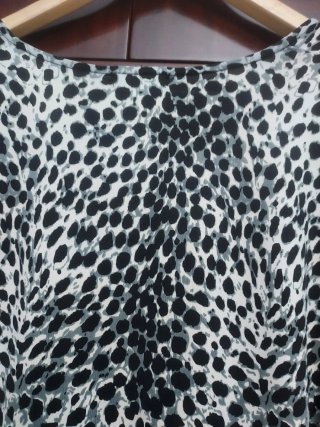 Vestido Antea Talla 46 Negro Blanco