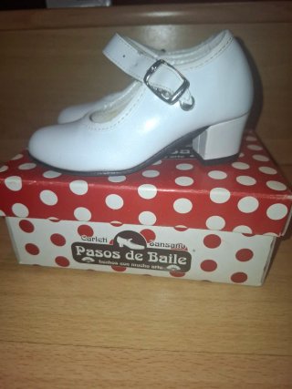 Zapatos Flamenco Niña Blanco Talla 24