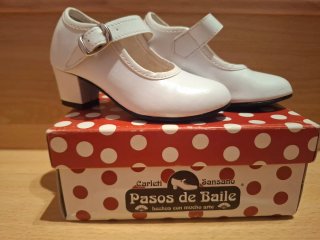 Zapatos Flamenco Niña Blanco Talla 24