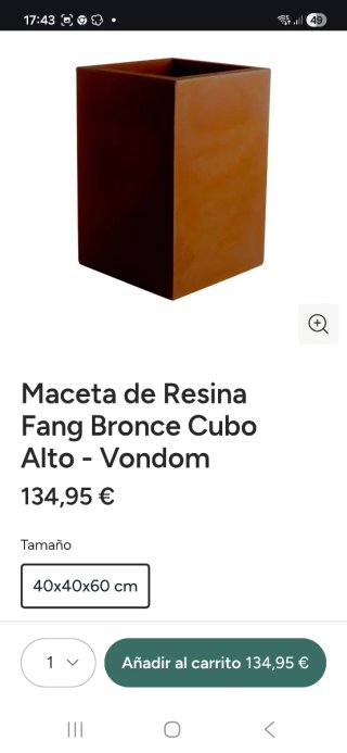 Macetero Vondom Arce Japonés Negro/Verde