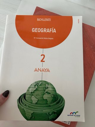 Libros Geografía 2 Bachillerato Anaya y Operación