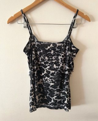 Top tirantes estampado animal