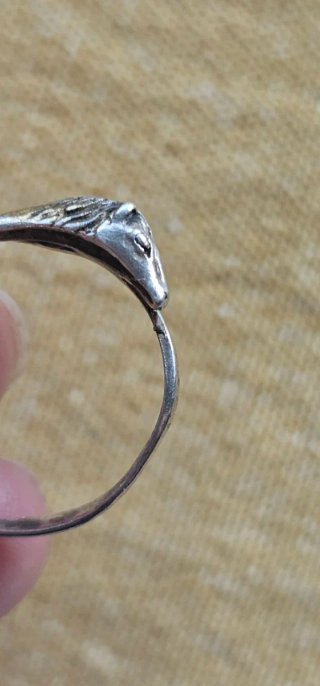 Anillo Plata Cabeza Caballo.