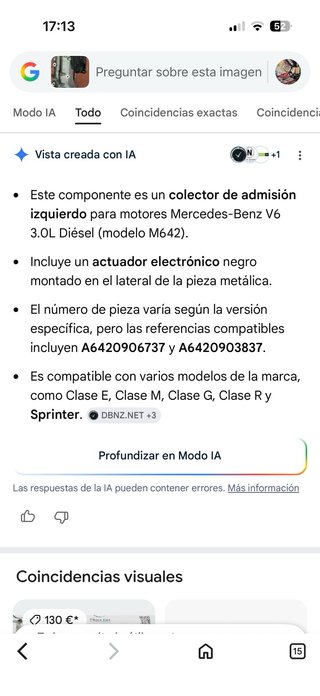 Colector Admisión Mercedes A642