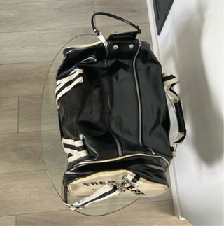 Bolsa Deporte Cuero Fred Perry Beige/Negro