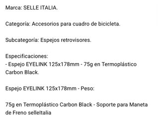 Espejo Retrovisor Selle Italia Eyelink