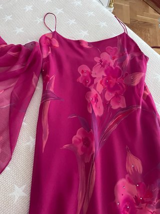 Vestido fiesta con fular talla única