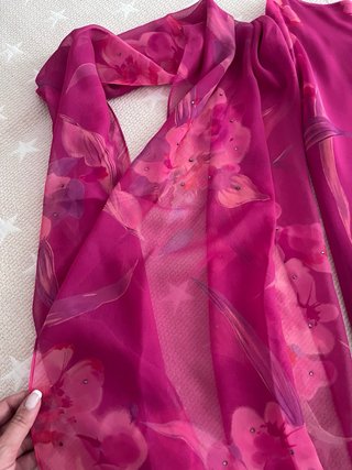 Vestido fiesta con fular talla única