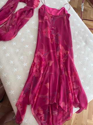 Vestido fiesta con fular talla única