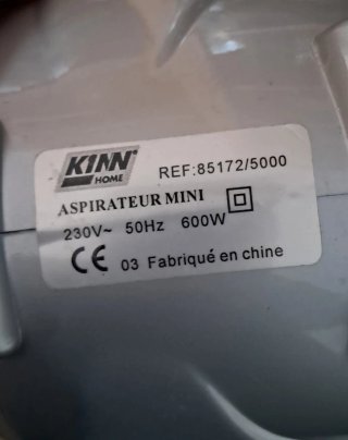 Mini aspirador Kinn Home 600W