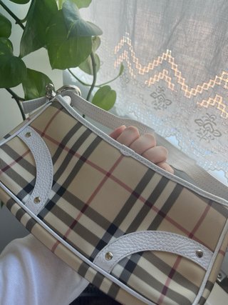 Bolso Burberry Clásico Cuero y Lona