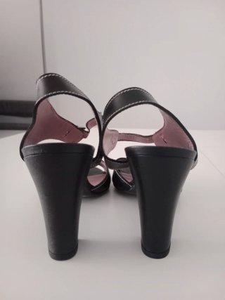 Sandalias Milana Piel Tacón Tira Serpiente