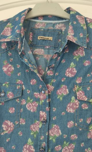 Camisa vaquera floral Fittway talla 44