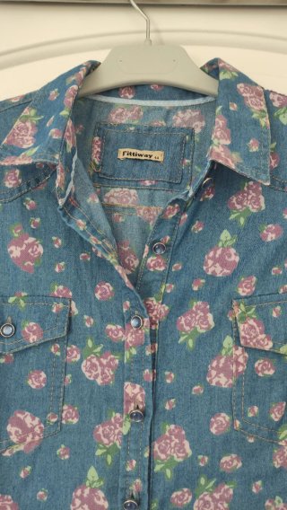 Camisa vaquera floral Fittway talla 44