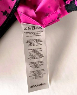 Neceser Misako rosa fucsia estrellas negras