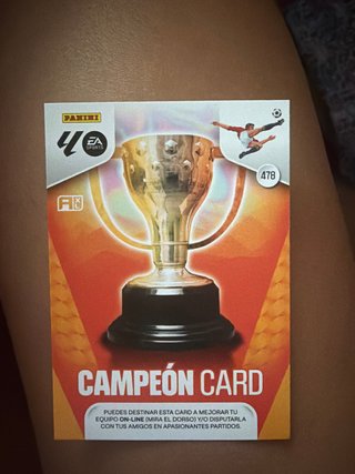 Carta Panini Adrenalyn 25-26 Campeón 478