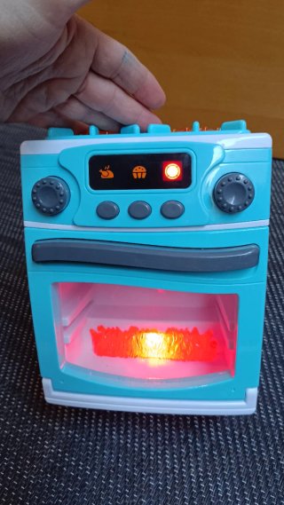 Mini cocina electrónica de juguete con carrito