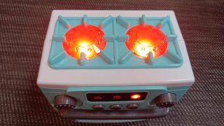 Mini cocina electrónica de juguete con carrito