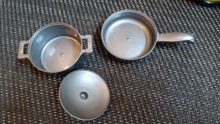 Mini cocina electrónica de juguete con carrito