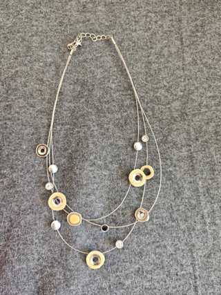 Lote de joyero + collar + pendientes