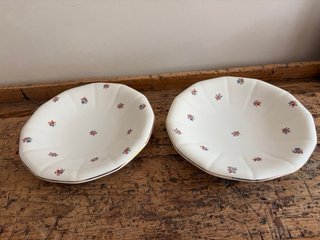 COMPOTIER PLATO A PIE ANTIGUO PORCELANA FRANCESA