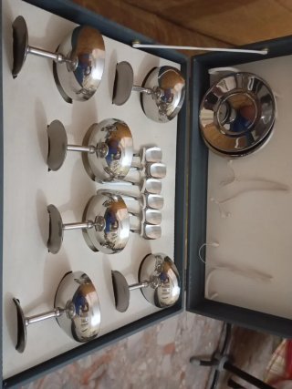 Set 6 Coppe Gelato Pintinox + 6 cucchiaini+6 piatt