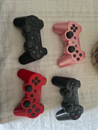 Comandos PS3 Sony (Preto, Rosa, Vermelho)
