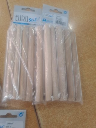 Lote 8 Paq.Bigudíes Madera Profesionales EUROStil