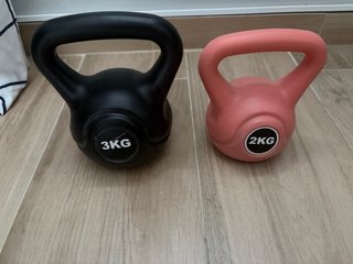 Pack 2 Mancuernas Kettlebell 3kg y 2kg